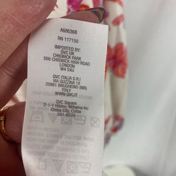 Belle By Kim Gravel Floral Print Long sleeve Blouse Women 1X. - Picture 13 of 13